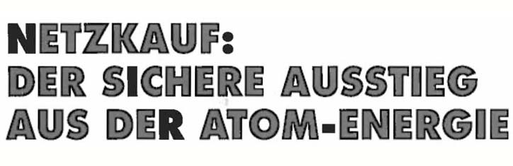 Netzkauf: Der sichere Ausstieg aus der Atomenergie