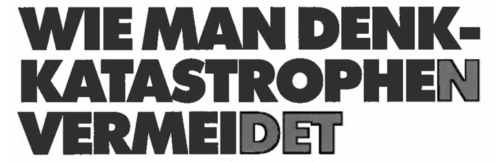 Wie man Denkkatastrophen vermeidet