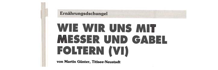 Wie wir uns mit Messer und Gabel foltern Teil 6