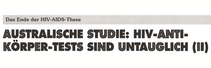 Australische Studie: HIV-Antikörpertests sind untauglich Teil 2