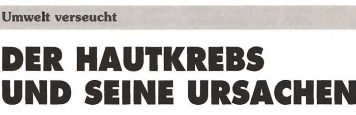 Der Hautkrebs und seine Ursachen