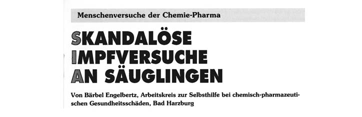 Skandalöse Impfversuche an Säuglingen