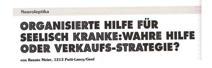 Organisierte Hilfe für seelisch Kranke: Wahre Hilfe oder Verkaufs-Strategie?