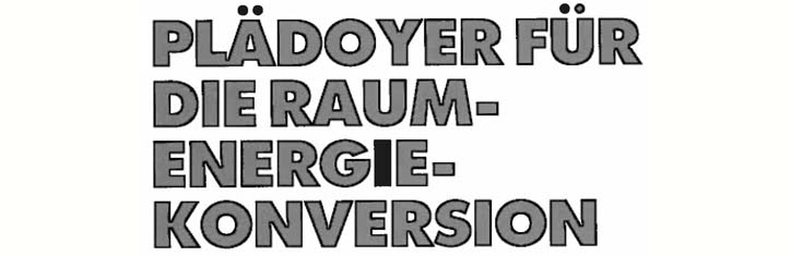 Plädoyer für die Raumenergie-Konversion