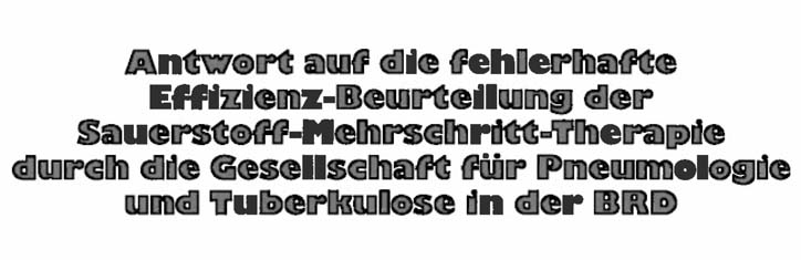 Antwort auf die fehlerhafte Effizienz-Beurteilung der Sauerstoff-Mehrschritt-The