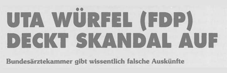 Bundesärztekammer gibt wissentlich falsche Auskünfte