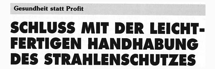 Detmolder Leitlinien zum Strahlenschutz