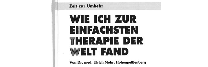 Wie ich zur einfachsten Therapie der Welt fand