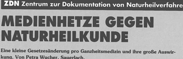 Medienhetze gegen Naturheilkunde